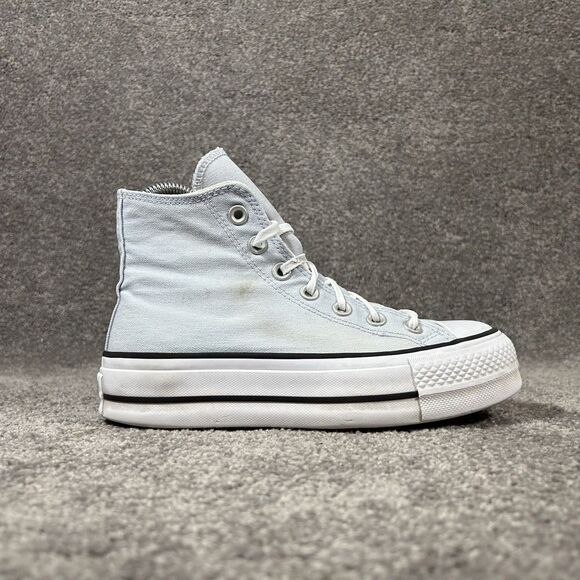 Converse Chuck Taylor All Star Lift Hi Women’s Size 5 Blue Platform Shoes Used - Picture 1 of 14